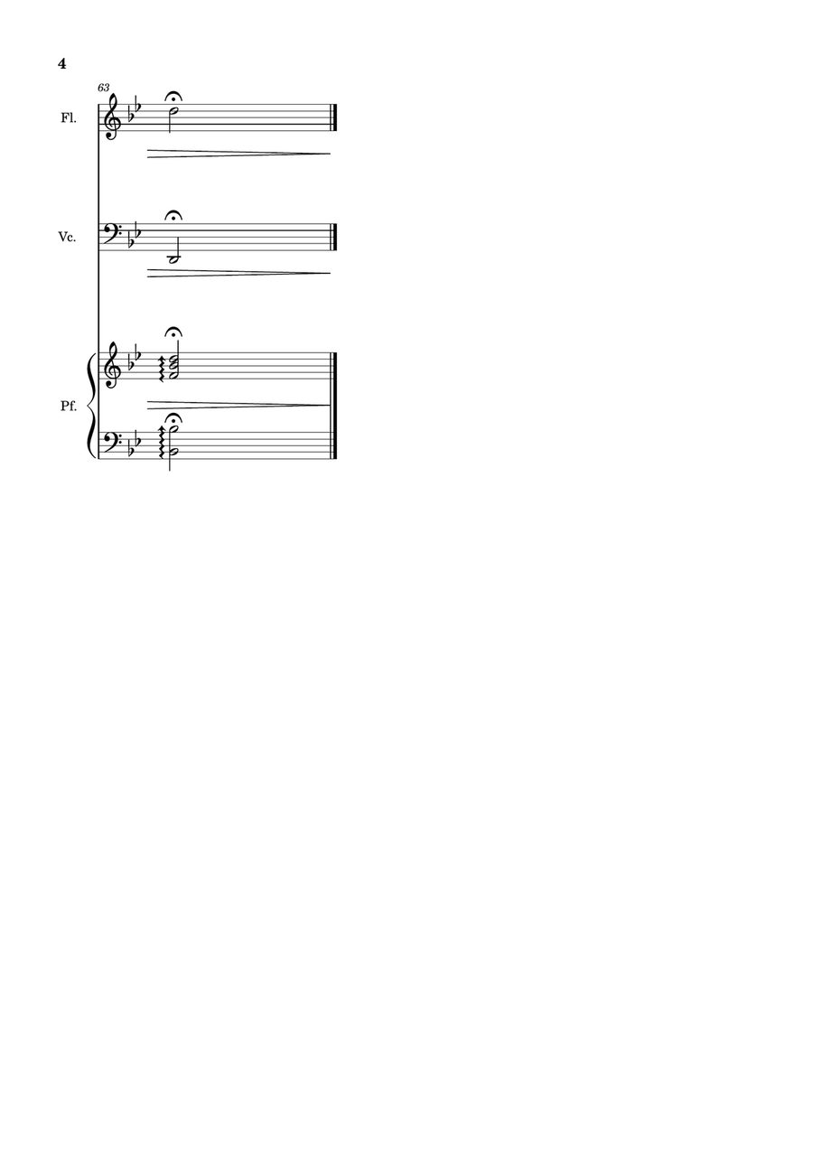 Bridal Chorus. R. Wagner - Flute, Cello and Piano. Score and Parts. Chamber Music scores gallery preview page 4