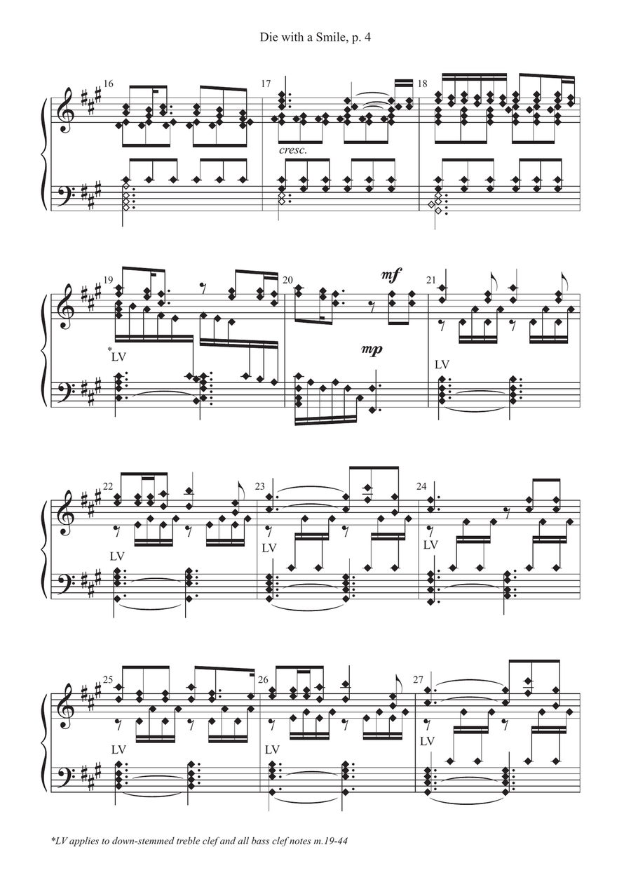 Die With A Smile Die With A Smile Handbell Choir scores gallery preview page 4