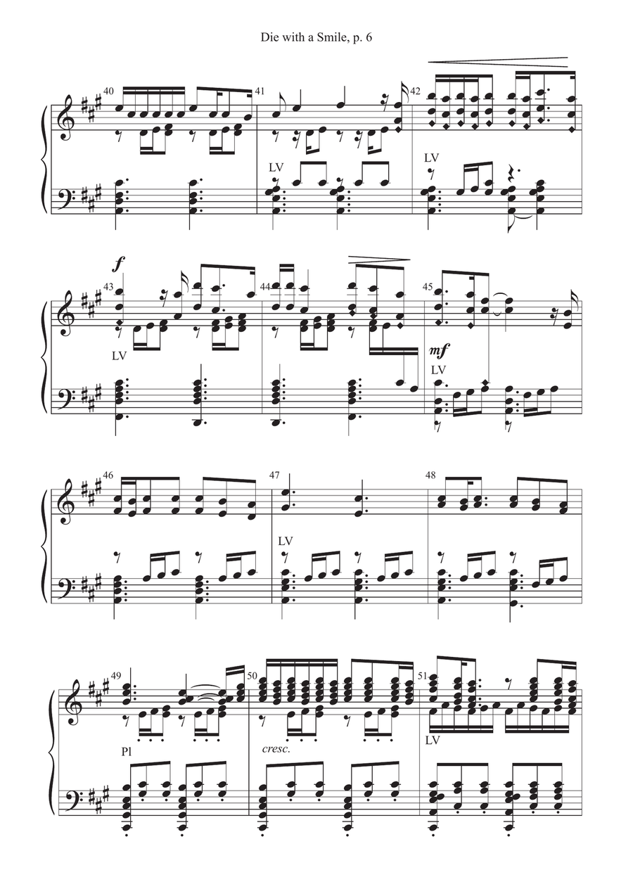 Die With A Smile Die With A Smile Handbell Choir scores gallery preview page 6