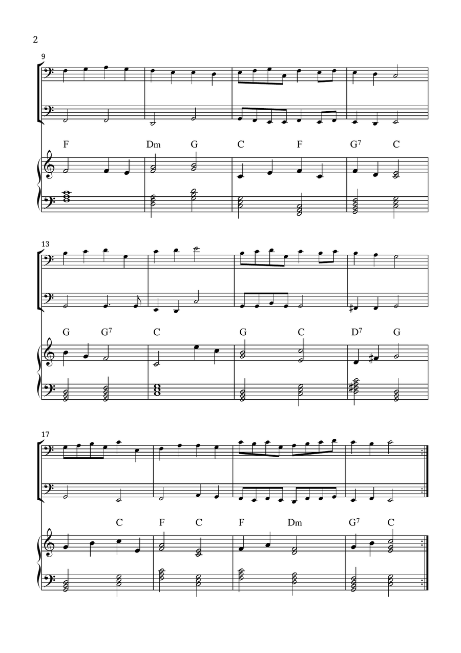 Christ, the Lord, Is Risen Today String Duet scores gallery preview page 2
