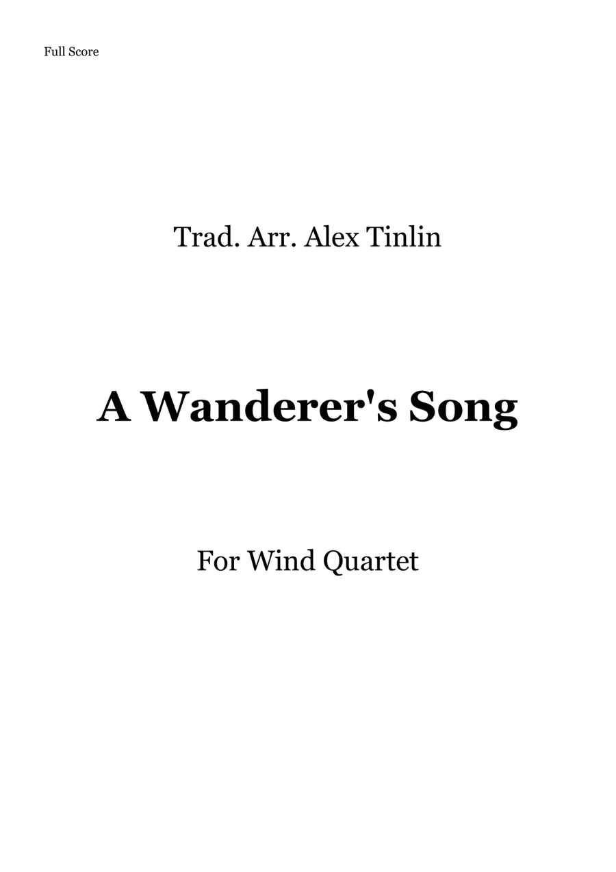 A Wanderer's Song A Wanderer's Song Woodwind Quartet scores gallery preview page 1