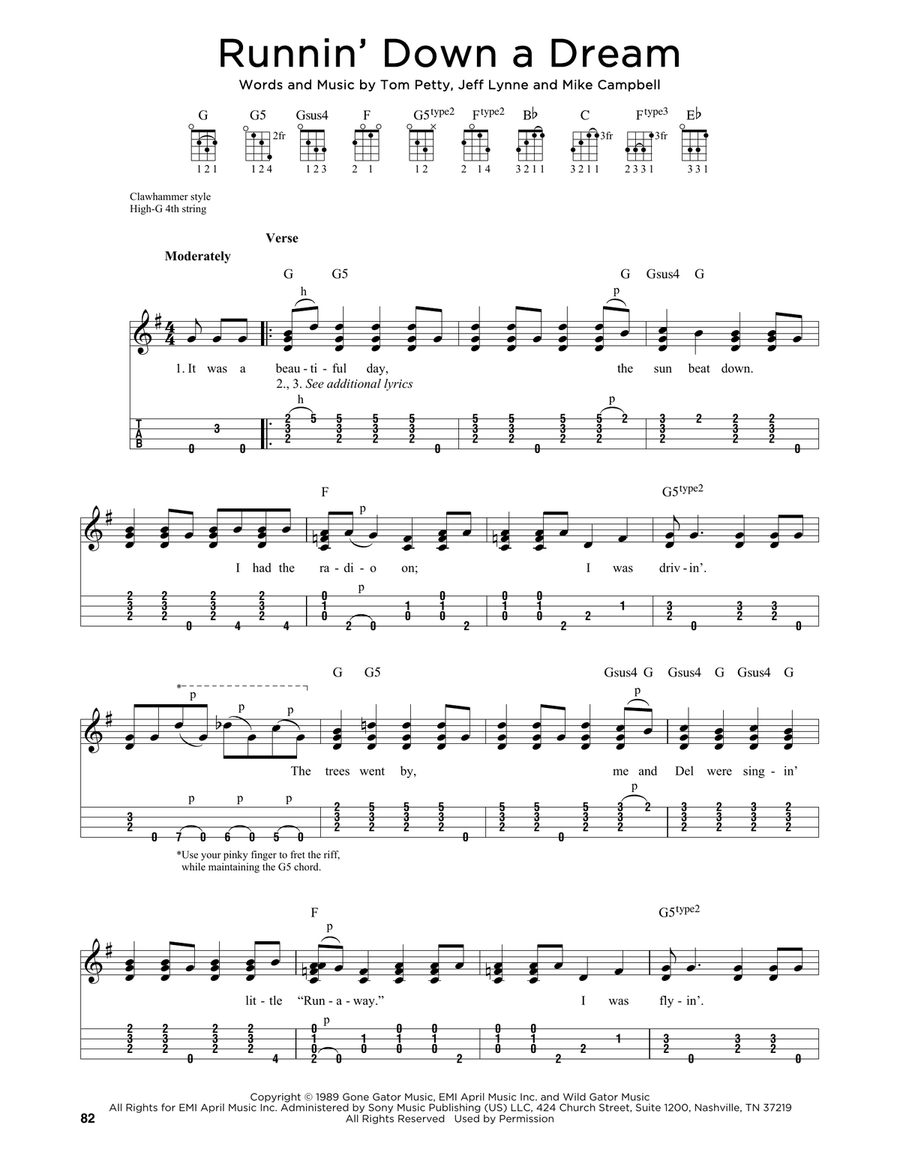 Runnin' Down A Dream (arr. Jim Schustedt) Ukulele scores gallery preview page 1