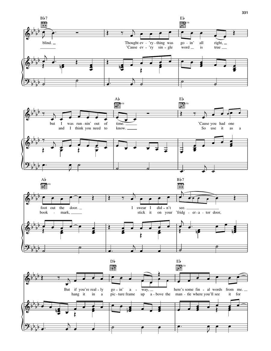 Write This Down Write This Down Piano, Vocal, Guitar scores gallery preview page 2