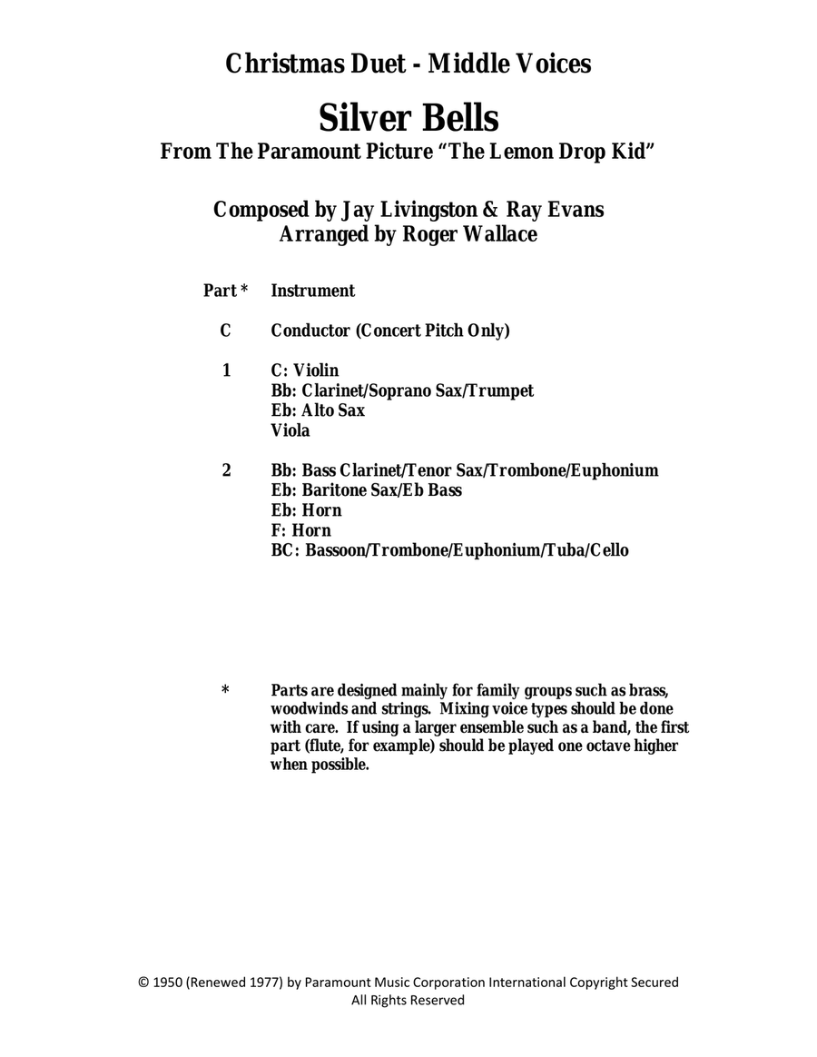 Silver Bells Silver Bells Brass Duet scores gallery preview page 1