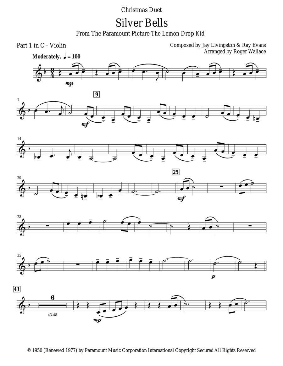 Silver Bells Silver Bells Baritone Saxophone scores gallery preview page 6