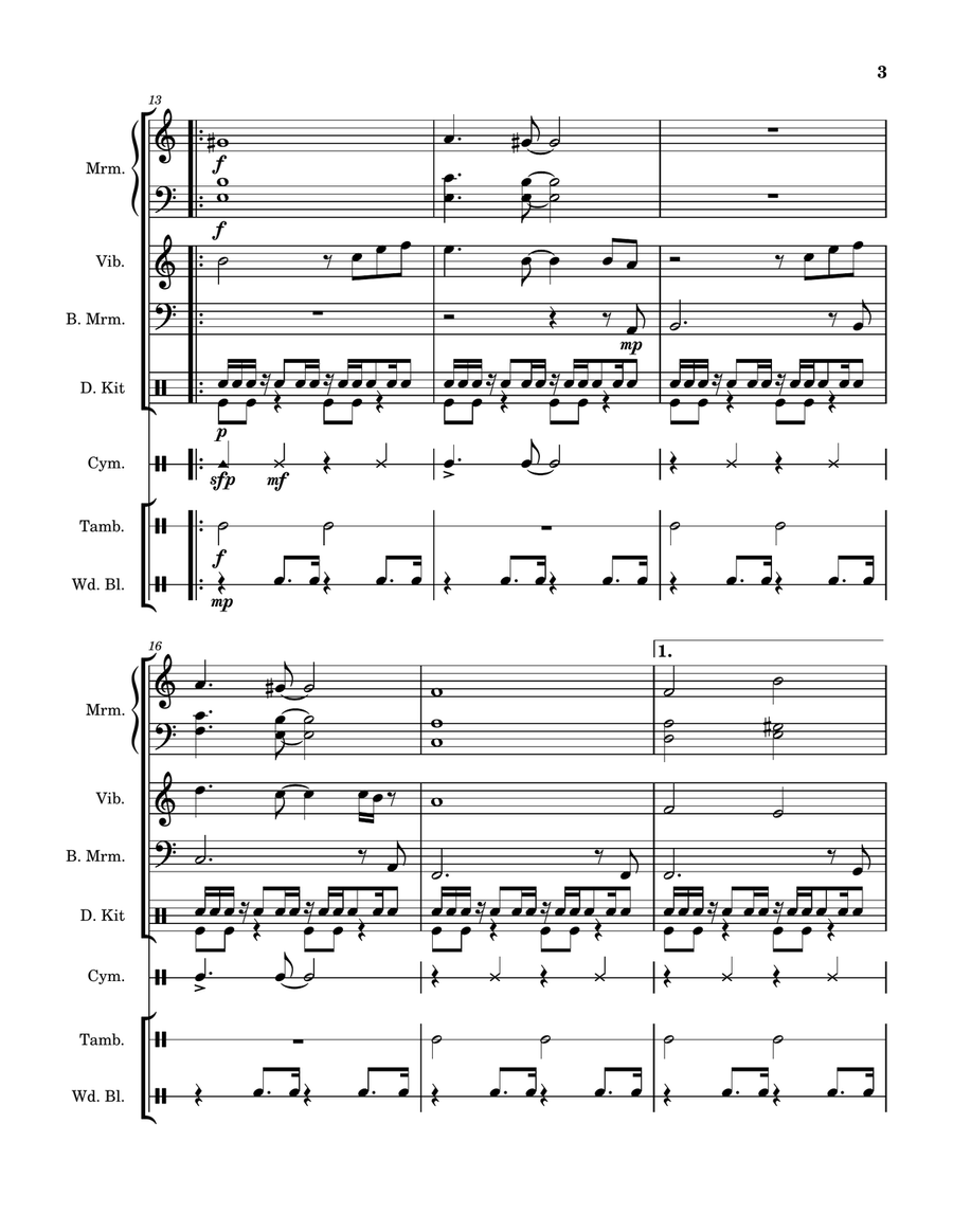 Arterial Menu Arterial Menu Percussion Ensemble scores gallery preview page 3