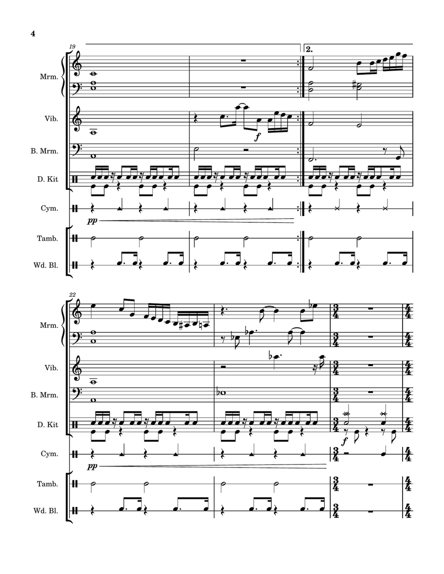 Arterial Menu Arterial Menu Percussion Ensemble scores gallery preview page 4