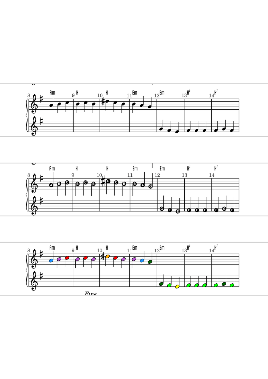 Spanish Romance (Spanische Romanze; very easy piano version, single handed) Piano Method scores gallery preview page 6