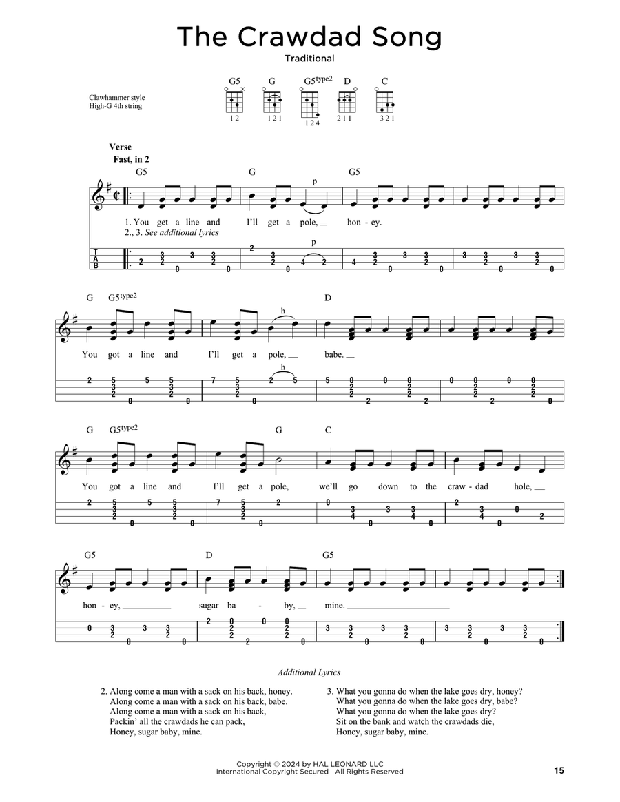 The Crawdad Song (arr. Jim Schustedt) Ukulele scores gallery preview page 1