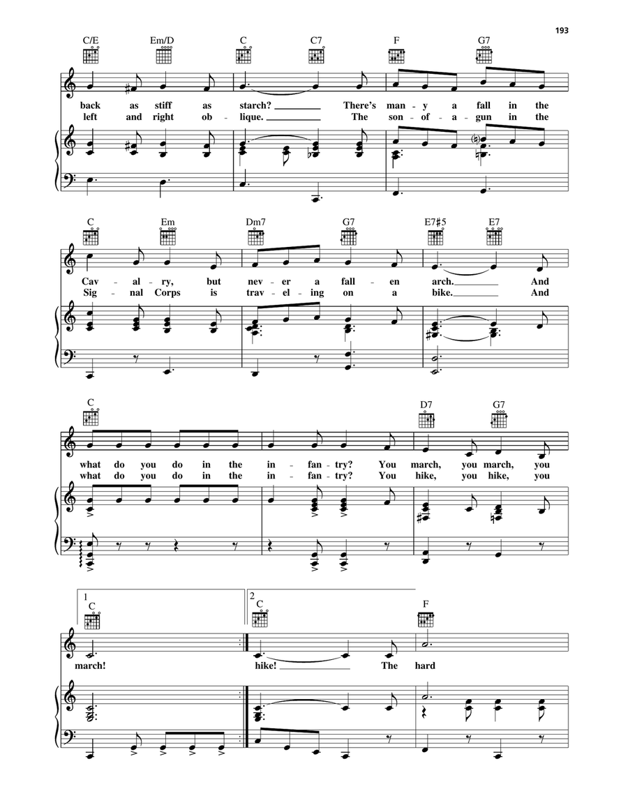 What Do You Do In The Infantry Piano, Vocal, Guitar scores gallery preview page 2