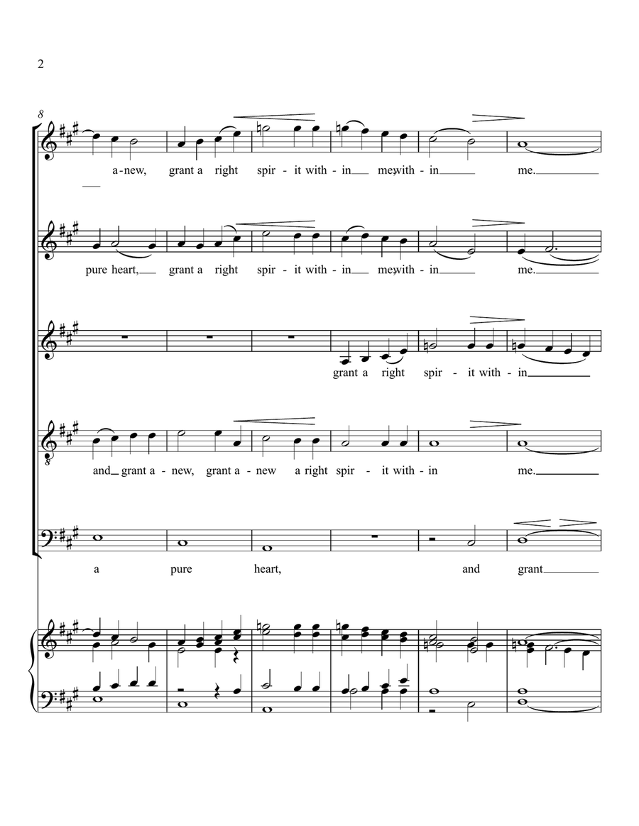 Create in Me, O God Create in Me, O God Divisi scores gallery preview page 2