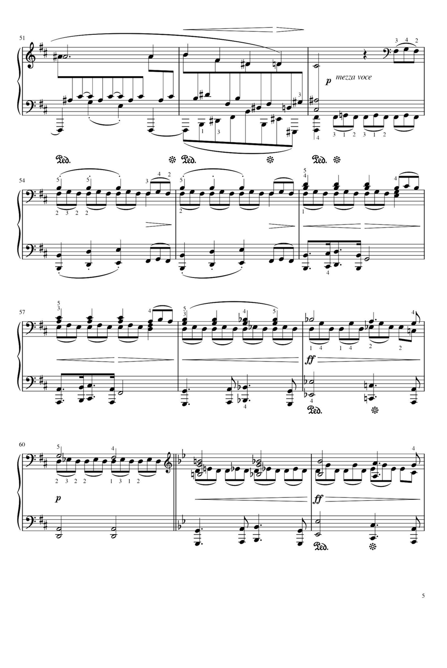 Rhapsody Op.79 No.2 in G Minor - Johannes Brahms Piano Solo scores gallery preview page 5