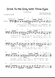Drink To Me Only With Thine Eyes - Solo Bassoon in A Major With Lyrics & Chords