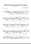 Drink To Me Only With Thine Eyes - Solo Bassoon in Bb Major With Lyrics & Chords