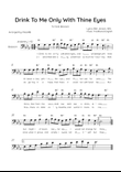 Drink To Me Only With Thine Eyes - Solo Bassoon in Eb Major With Lyrics & Chords