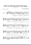Drink To Me Only With Thine Eyes - Solo Clarinet in A Major With Lyrics & Chords