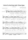 Drink To Me Only With Thine Eyes - Solo Clarinet in C Major With Lyrics & Chords