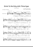 Drink To Me Only With Thine Eyes - Solo Clarinet in E Major With Lyrics & Chords
