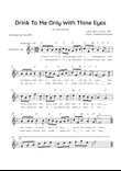 Drink To Me Only With Thine Eyes - Solo Clarinet in Eb Major With Lyrics & Chords