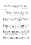 Drink To Me Only With Thine Eyes - Solo Clarinet in F Major With Lyrics & Chords