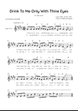 Drink To Me Only With Thine Eyes - Solo Horn in A Major With Lyrics & Chords
