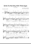 Drink To Me Only With Thine Eyes - Solo Oboe in A Major With Lyrics & Chords