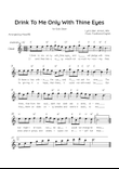 Drink To Me Only With Thine Eyes - Solo Oboe in C Major With Lyrics & Chords