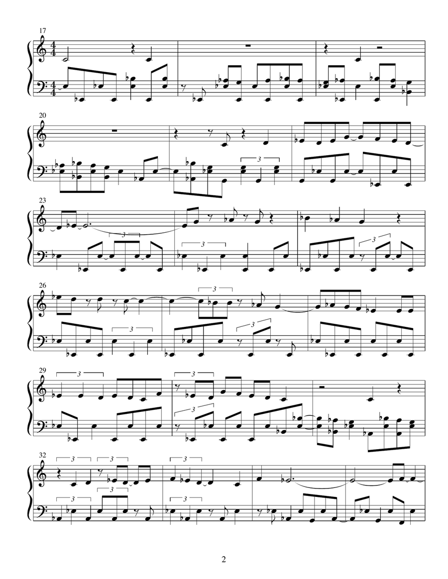 A Little Drunk and In Love Piano Solo scores gallery preview page 2