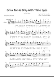 Drink To Me Only With Thine Eyes - Solo Oboe in D Major With Lyrics & Chords
