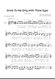 Drink To Me Only With Thine Eyes - Solo Oboe in E Major With Lyrics & Chords