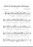 Drink To Me Only With Thine Eyes - Solo Oboe in Eb Major With Lyrics & Chords