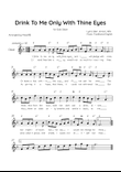 Drink To Me Only With Thine Eyes - Solo Oboe in F Major With Lyrics & Chords
