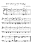 Drink To Me Only With Thine Eyes - Solo Piano in D Major With Lyrics & Chords