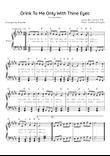 Drink To Me Only With Thine Eyes - Solo Piano in E Major With Lyrics & Chords