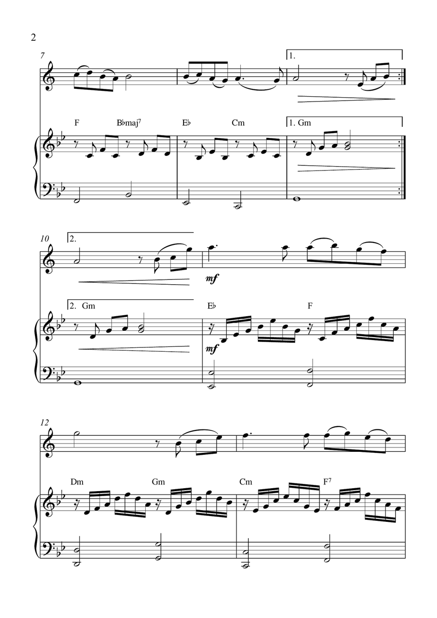 Song From A Secret Garden (Korean Version) Soprano Saxophone scores gallery preview page 2