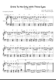 Drink To Me Only With Thine Eyes - Solo Piano in G Major With Lyrics & Chords