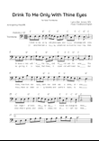 Drink To Me Only With Thine Eyes - Solo Trombone in C Major With Lyrics & Chords