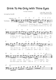 Drink To Me Only With Thine Eyes - Solo Trombone in D Major With Lyrics & Chords