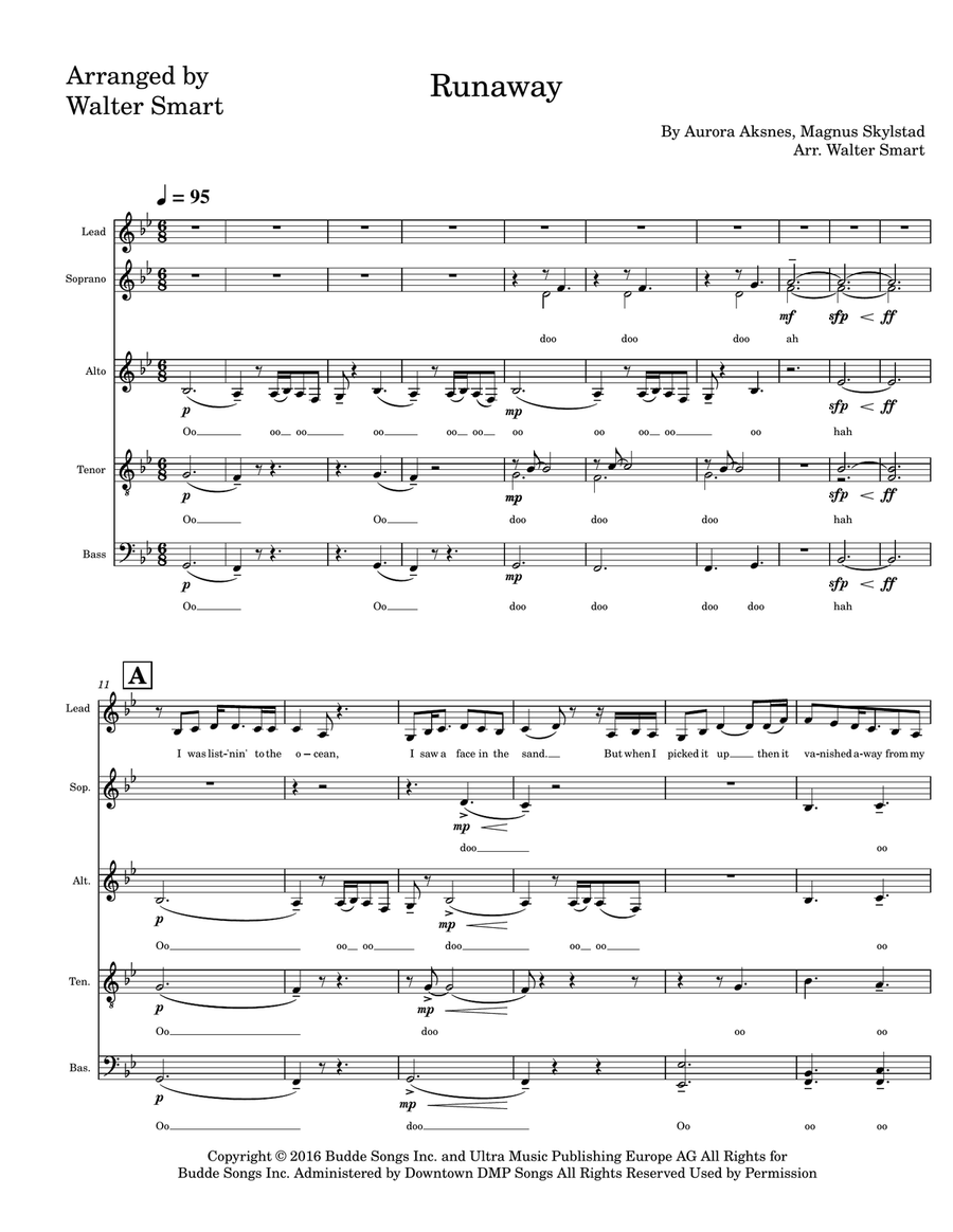 Runaway Runaway A Cappella scores gallery preview page 1