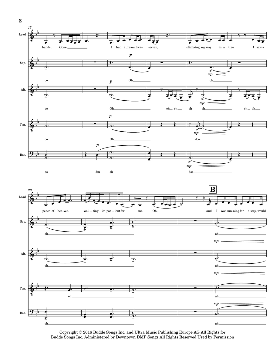 Runaway Runaway A Cappella scores gallery preview page 2
