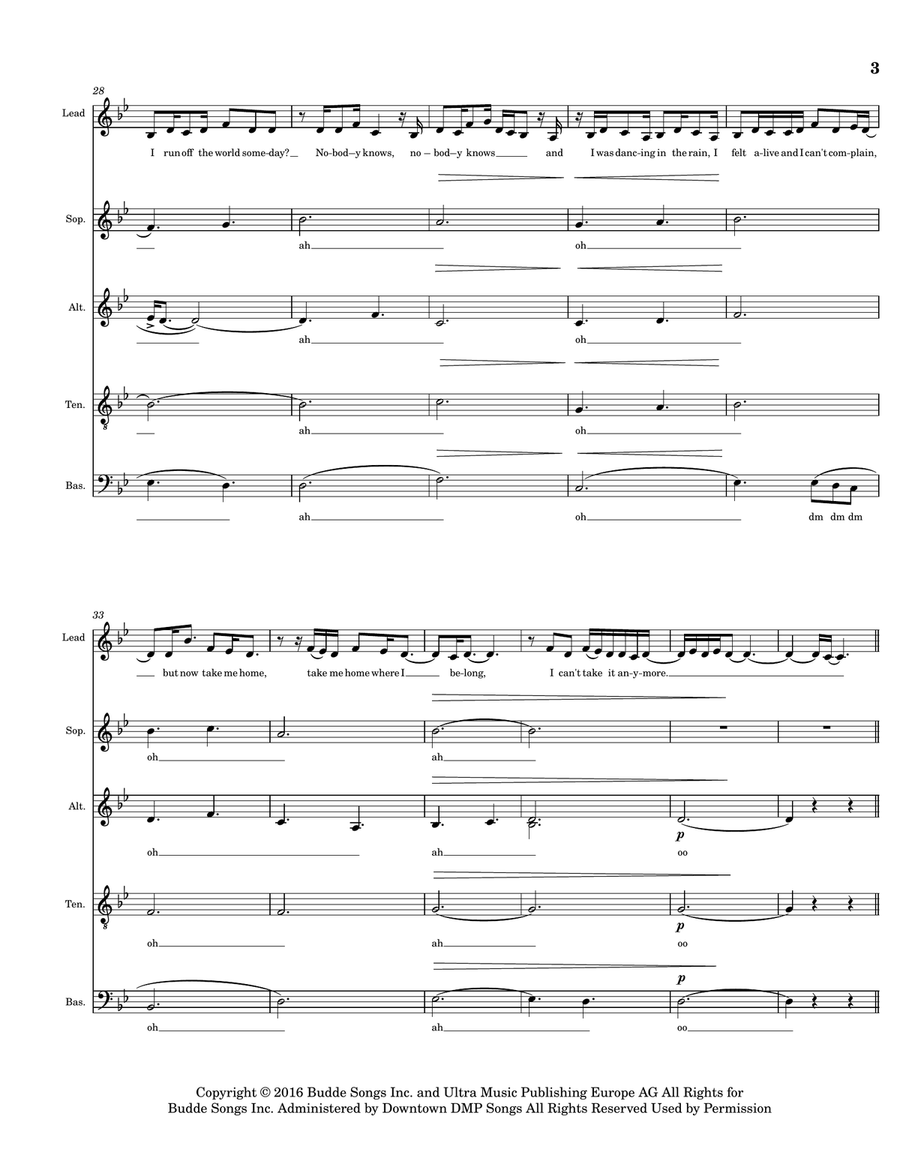 Runaway Runaway A Cappella scores gallery preview page 3