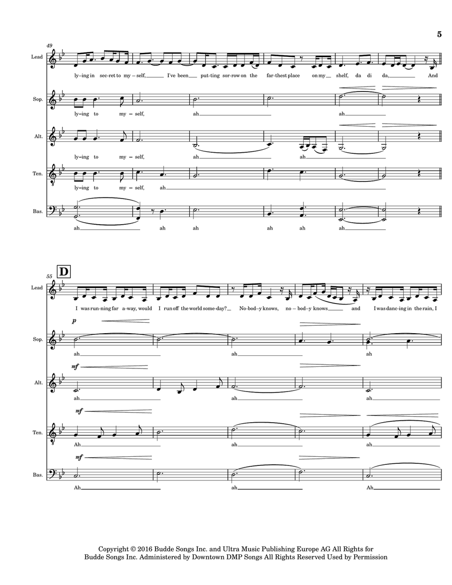 Runaway Runaway A Cappella scores gallery preview page 5