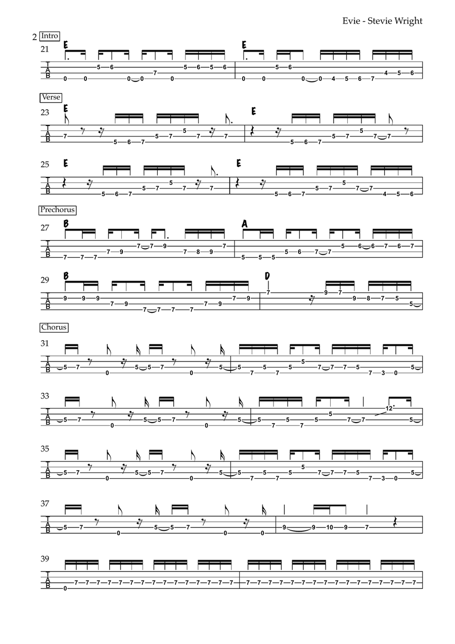 Evie - Part I (Let Your Hair Hang Down) Acoustic Guitar scores gallery preview page 2