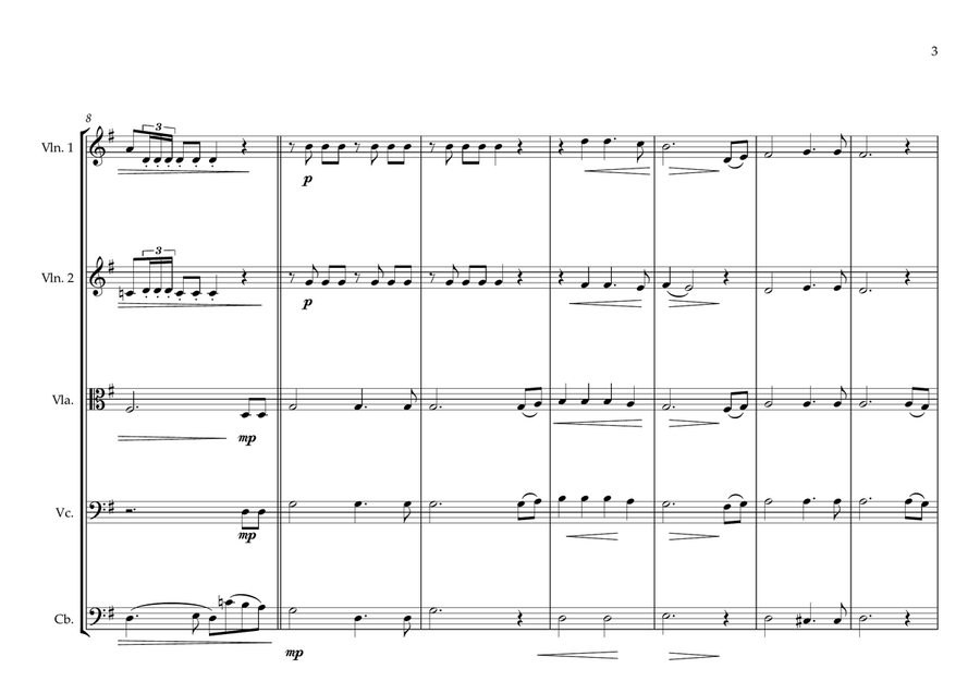 Tuvaluan National Anthem for String Orchestra String Orchestra scores gallery preview page 3