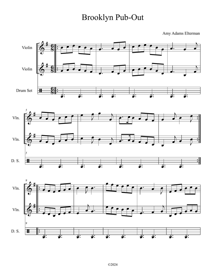 Brooklyn Pub Out Brooklyn Pub Out String Duet scores gallery preview page 1