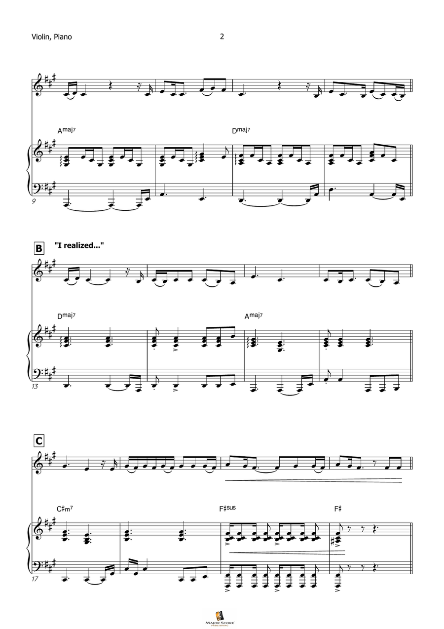 Die With A Smile Die With A Smile Violin Solo scores gallery preview page 3