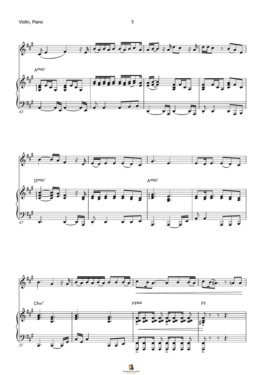 Die With A Smile Die With A Smile Violin Solo scores gallery preview page 6
