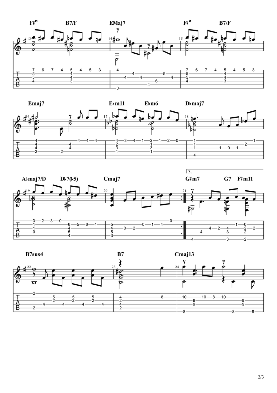 What Are You Doing The Rest Of Your Life? Classical Guitar scores gallery preview page 2