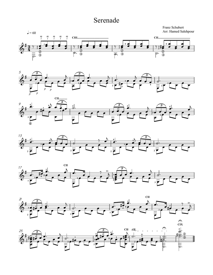 Serenade Serenade Piano, Vocal scores gallery preview page 1