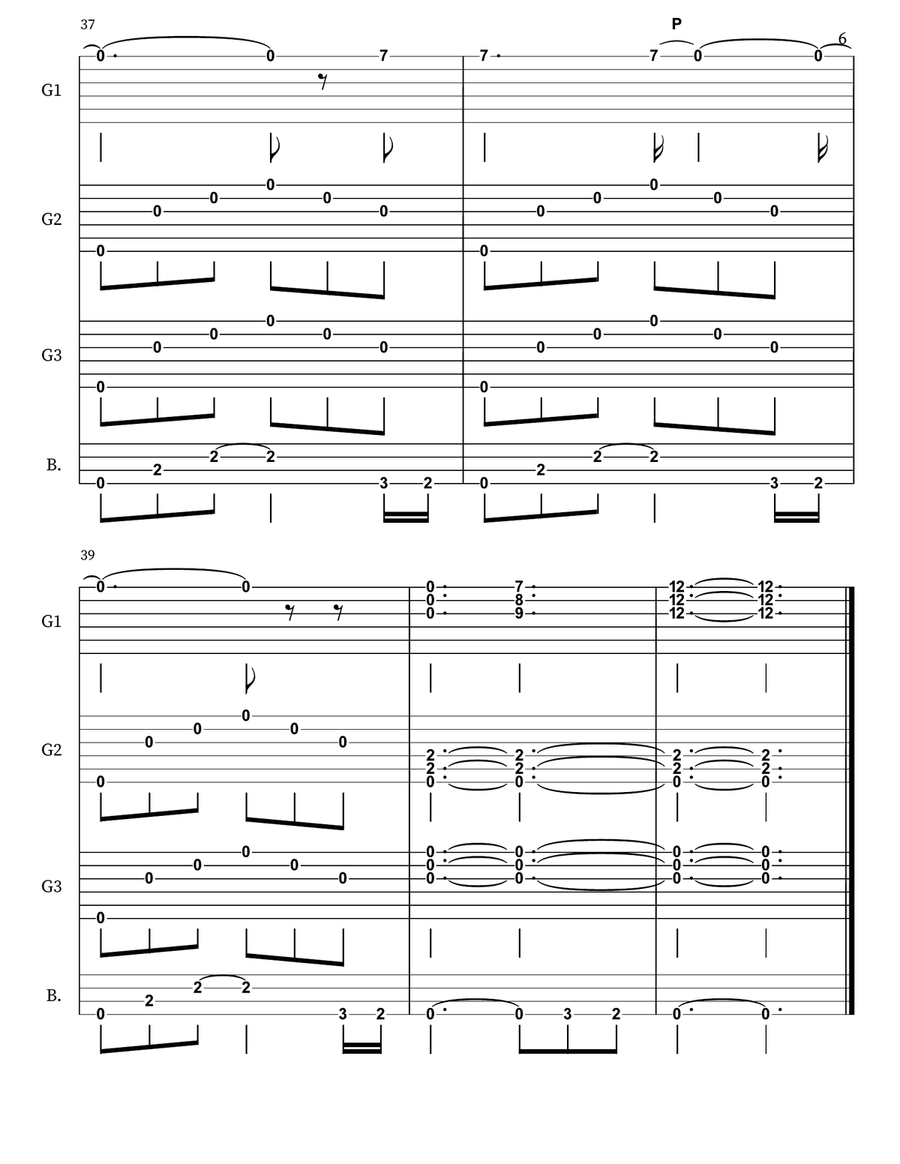Nothing Else Matters Nothing Else Matters Guitar Ensemble scores gallery preview page 6